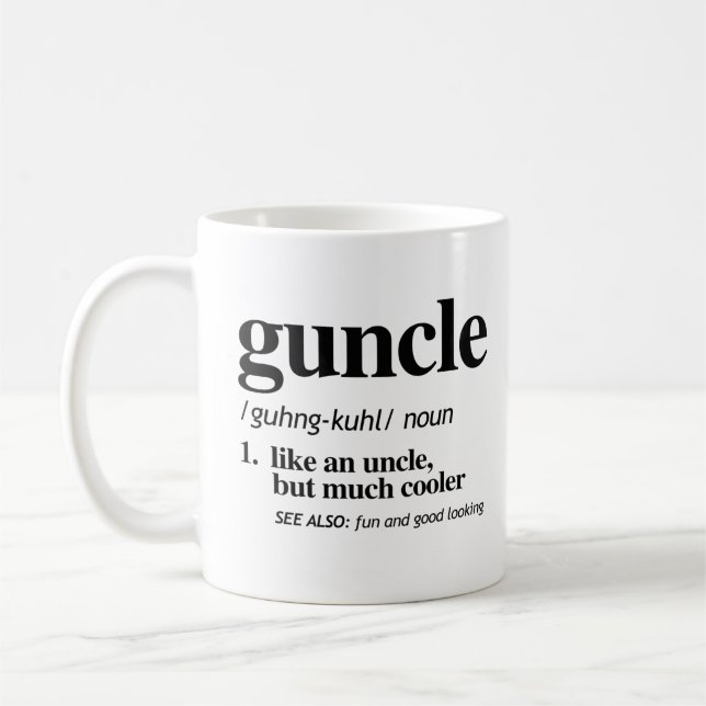 Guncle Definition Kaffemugg (Vänster)