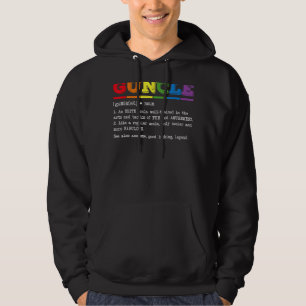 Guncle Definition Proud Gay farbror Lgbtq Pride Ra Hoodie