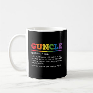 Guncle Definition Proud Gay farbror Lgbtq Pride Ra Kaffemugg