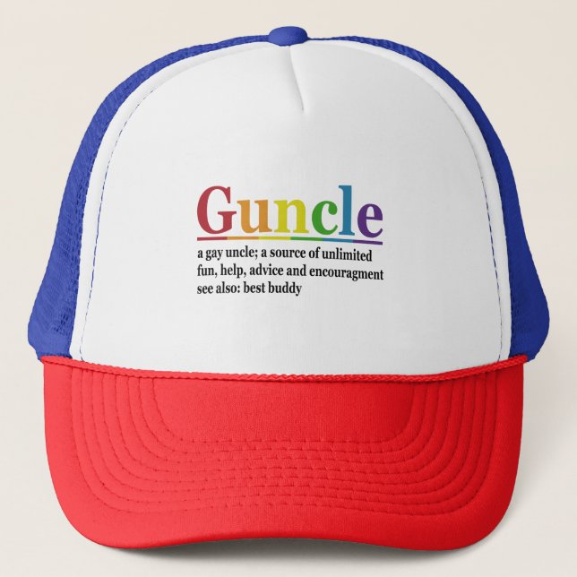 Guncle Definition Rainbow Funny Gift Keps (Framsida)