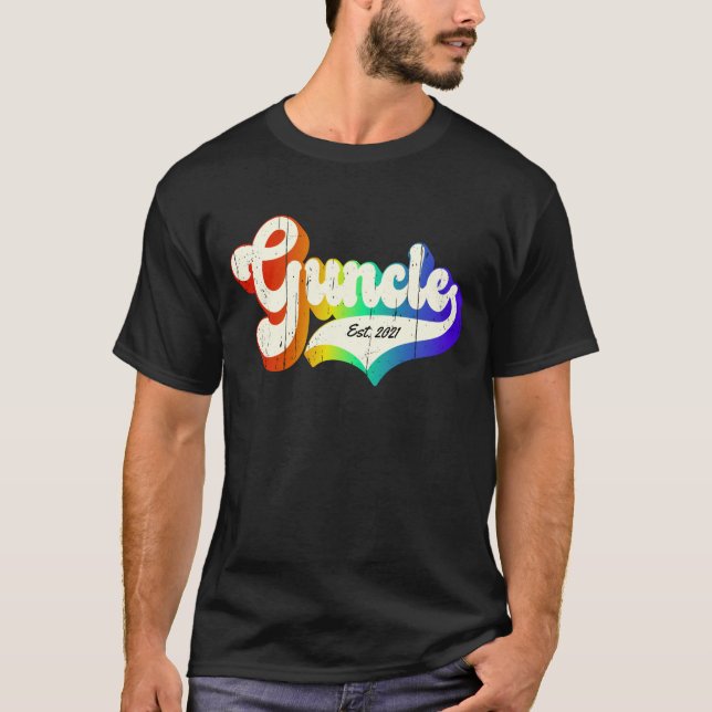 "Guncle - est date" T Shirt (Framsida)