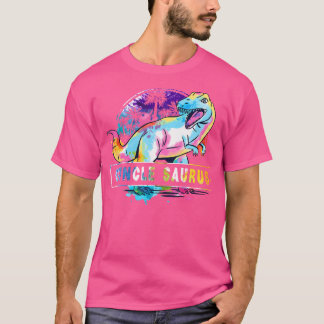 Guncle Saurus Dinosaur T Rex Rainbow Pride Färg G T Shirt
