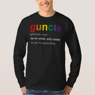 Guncle som en farbror Only Cooler Rainbow Lgbtq Pr T Shirt