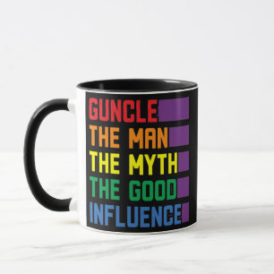 Guncle the Man the Myth the Bra Influence Pride Mugg