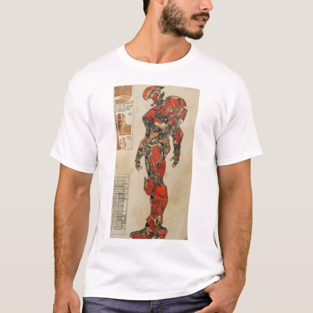 Gundam i Takato Yamamoto Stil T-Shirt (Framsida)