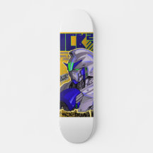 Gundam-inspirerad skateboard-däck