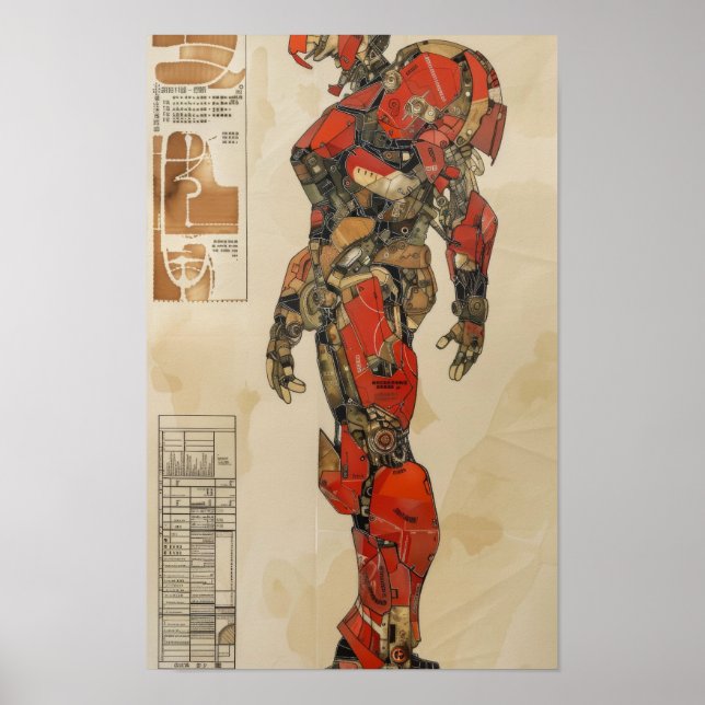 Gundam Mecha Art Poster av Takato Yamamoto (Framsidan)