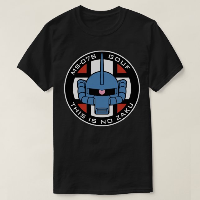 Gundam MS07B Gouf Badge T Shirt (Design framsida)