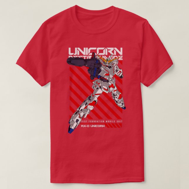 Gundam RX0 Unicorn-förstörarläge  T Shirt (Design framsida)