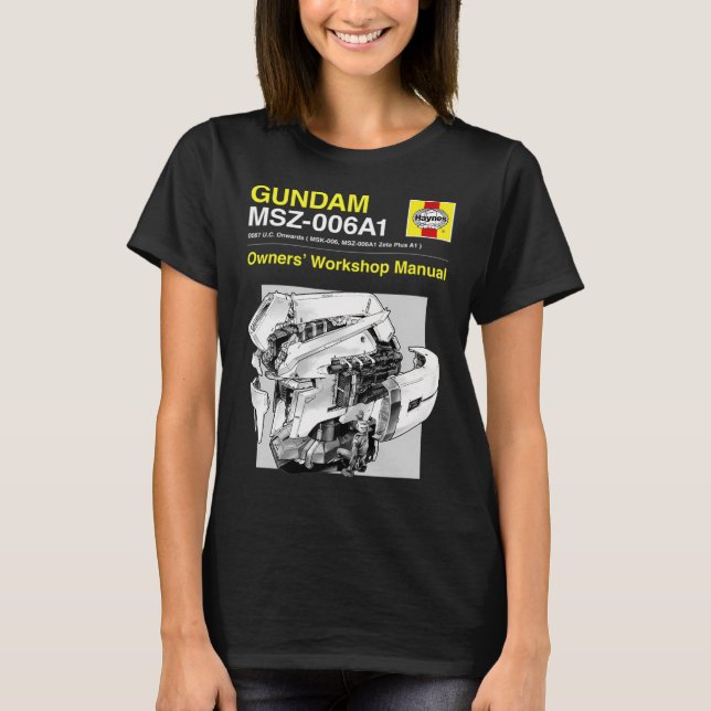 Gundam Zeta Plus - Owners_ Manual  T Shirt (Framsida)
