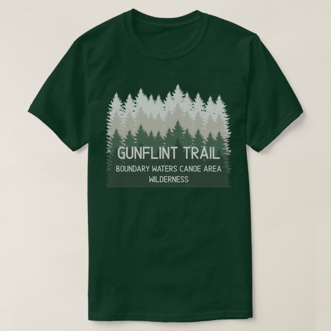 Gunflint Trail Boundary Vatten Canoe Area T Shirt (Design framsida)