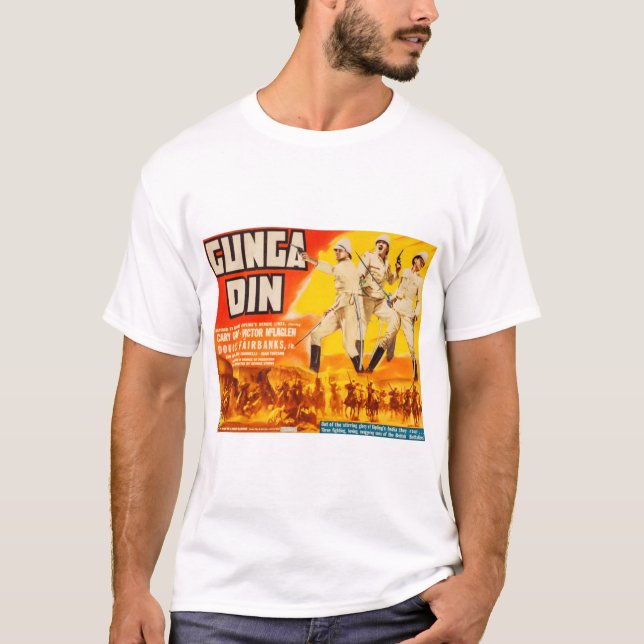 Gunga Din T-ShirtGunga Din film Poster T Shirt (Framsida)