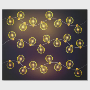 Gungande festive string ljus presentpapper