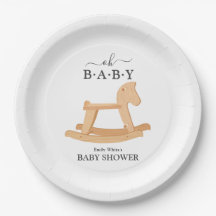 Gungande Häst Baby Shower Minimalistisk Baby Showe