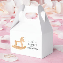 Gungande Häst Baby Shower Minimalistisk Baby Showe