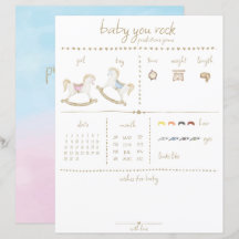 Gungande häst blå rosa könsneutrala baby shower