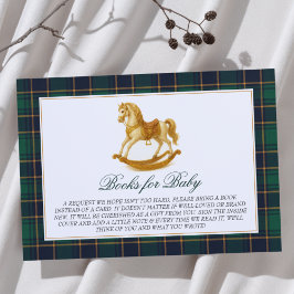 Gungande häst Randig Baby Shower Böcker för Baby Tilläggskort