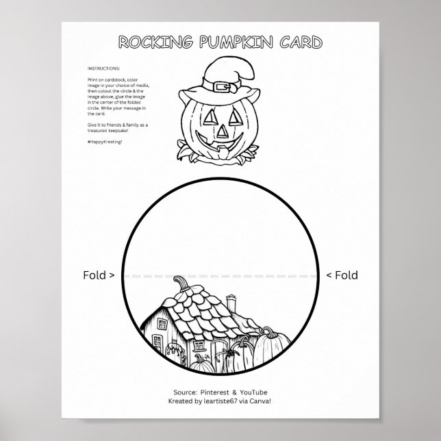 Gungande Pumpa-kort Poster (Framsidan)