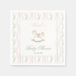 Gunghäst Baby Shower Flicka Pappersservett