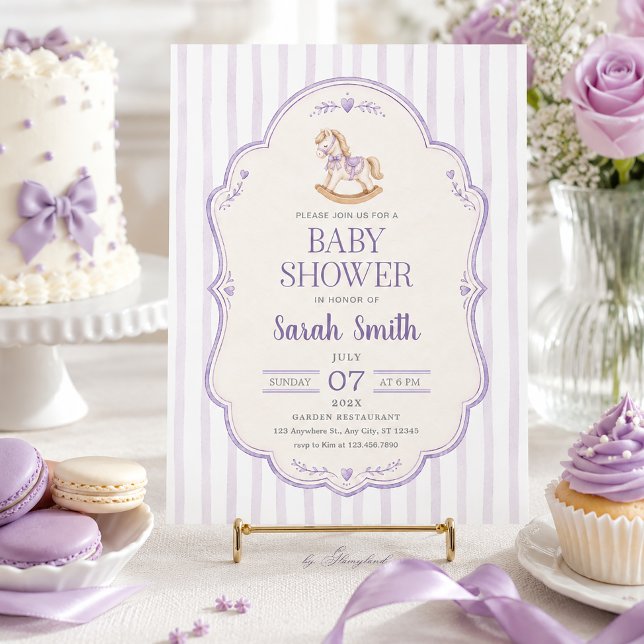 Gunghäst Baby Shower Inbjudan (Skapare uppladdad)