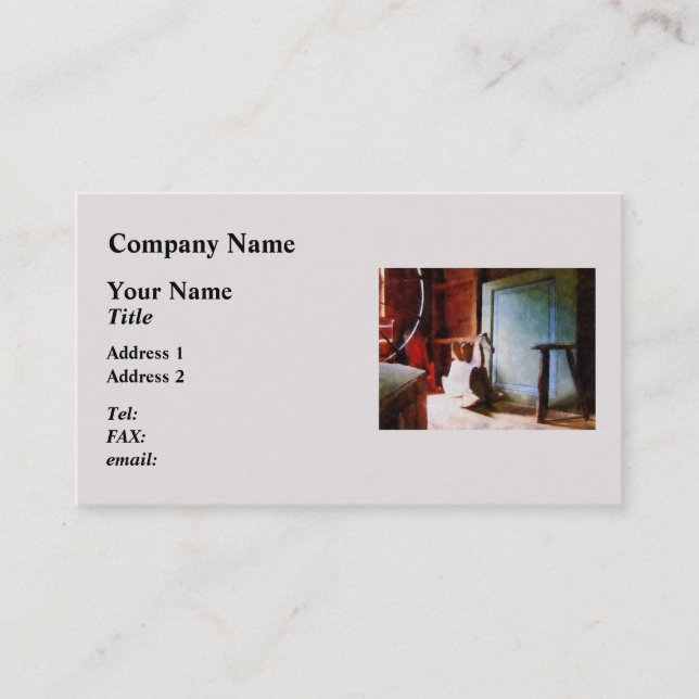 Gunghäst på vinden visitkort (Framsida)