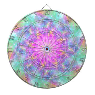Gungning av ljusa Ljus färgstarka Spiral Mandala A Darttavla