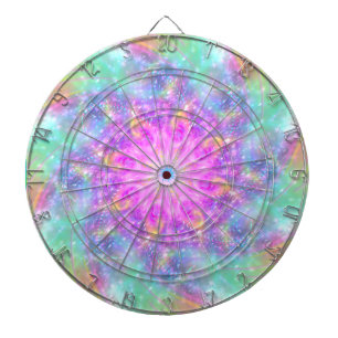 Gungning av ljusa Ljus färgstarka Spiral Mandala Darttavla