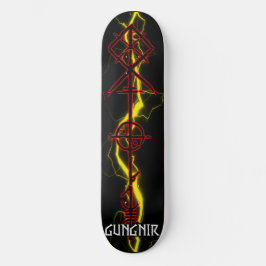 Gungnir Odin Spear Red Mini Skateboard Bräda 18,5 Cm