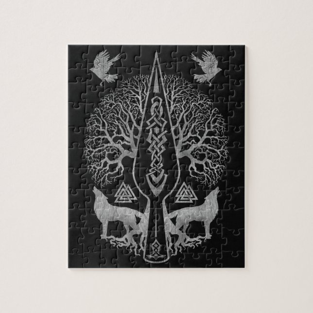 Gungnir - spjut av Odin och livets träd - Pussel (Vertikal)