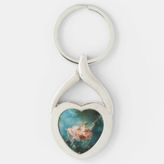 Gungorna Fragonard Twisted Heart Silverfärgad Nyckelring