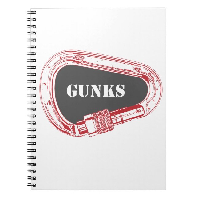 Gunks klättning Carabiner Anteckningsbok (Framsidan)