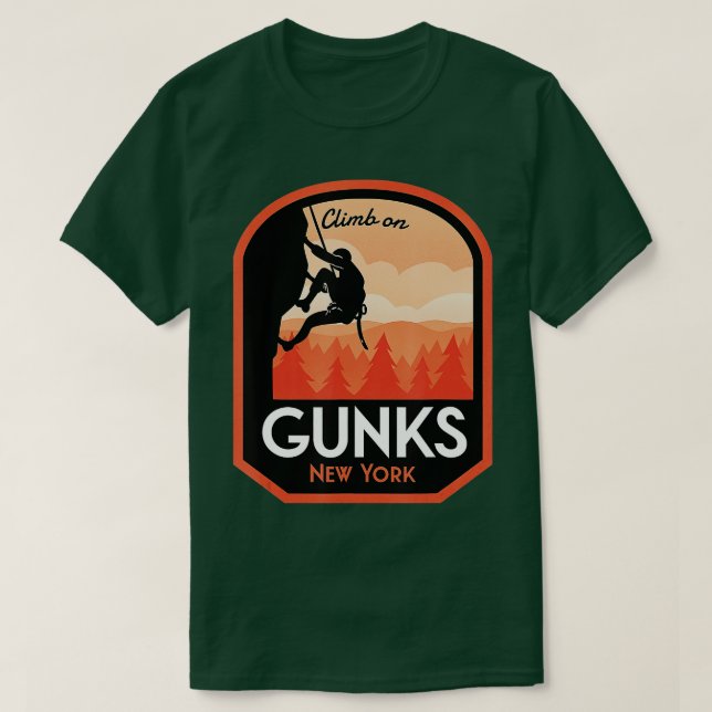 Gunks New York Sten klättring T Shirt (Design framsida)