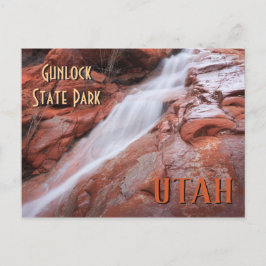 Gunlock State Park Utah Waterfall Vykort