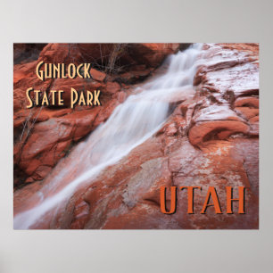 GunlockdelstatsparkUtah vattenfall Poster