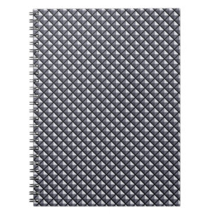 Gunmetal grått, metallliknande utseende, studerade anteckningsbok med spiral