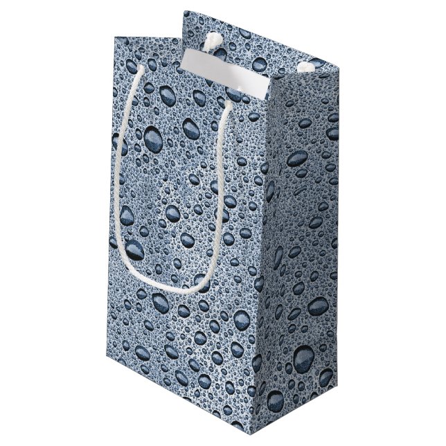 Gunmetal grått vatten droplets (Baksidan Vinklad)