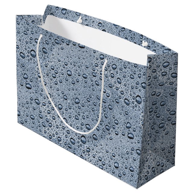 Gunmetal grått vatten droplets (Baksidan Vinklad)