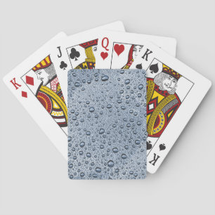Gunmetal grått vatten droplets casinokort