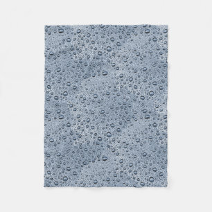 Gunmetal grått vatten droplets fleecefilt