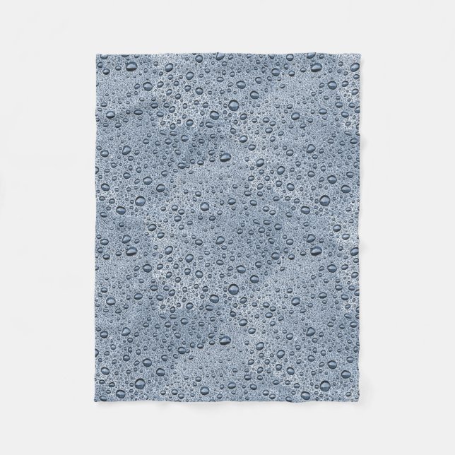 Gunmetal grått vatten droplets fleecefilt (Framsidan)