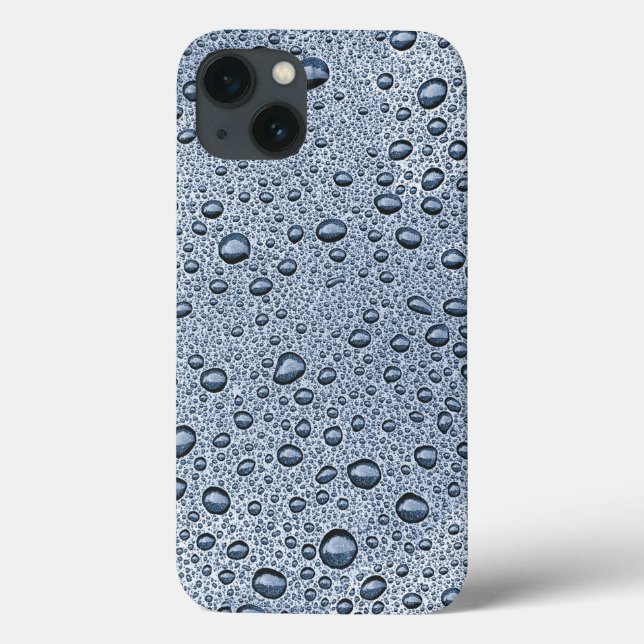 Gunmetal grått vatten droplets Fodral-Mate iphone  (Baksida)