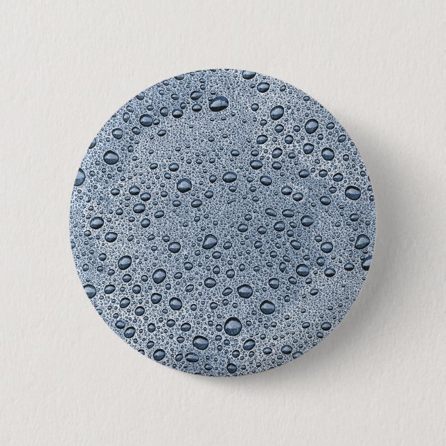 Gunmetal grått vatten droplets knapp (Framsida)