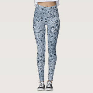 Gunmetal grått vatten droplets leggings