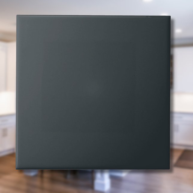 Gunmetal Metallic Solid Färg | Klassisk Elegant Kakelplatta (Skapare uppladdad)