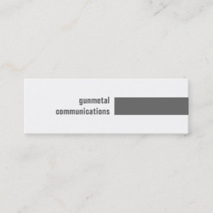Gunmetal Simple Mini Visitkort