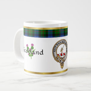 Gunn Klan Badge Tartan & Motto Jumbo Mugg