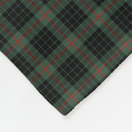 Gunn Klan Mörk grönt och Black Tartan Fleecefilt
