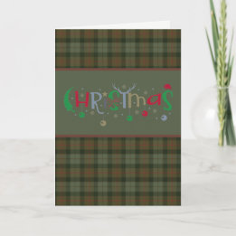 Gunn klan tartan julkort helgkort