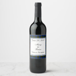 Gunn Scottish Bröllop Vin Label Vinflaska Etikett
