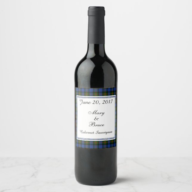 Gunn Scottish Bröllop Vin Label Vinflaska Etikett (Framsida)